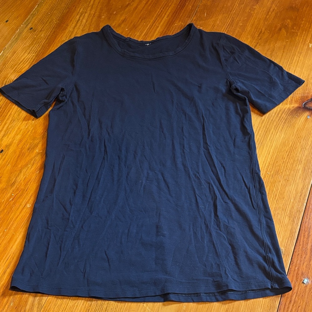 LULULEMON Navy Blue Love Crew Neck Short Sleeve T-Shirt Tee